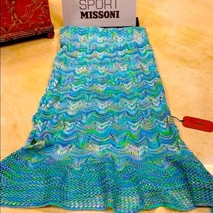 HOST PIC MISSONI TEARDROP DESIGN LUXURY KNIT RUFFLE SCARF STUNNING COLOR COMBO